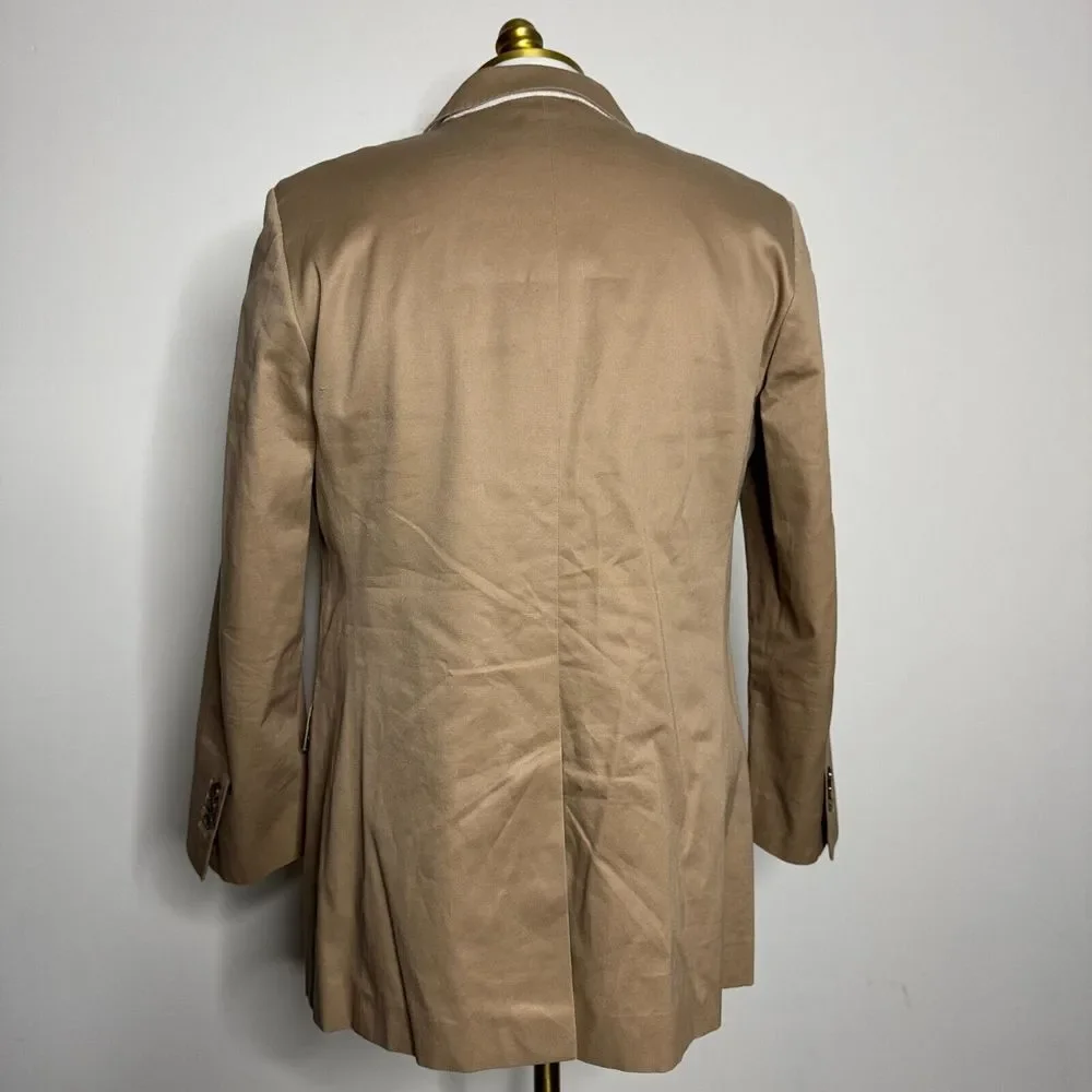 Indochino 40R Blazer‎ Sport Coat Mens Solid Brown Cotton
